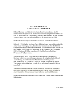 HELMUT MARHAUER INTERNATIONALER DIREKTOR Helmut