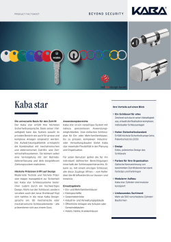 Kaba star - FMS-Sicherheitstechnik