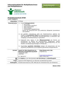 Informationsblatt f&uuml;r Multiplikatorinnen und Multiplikatoren