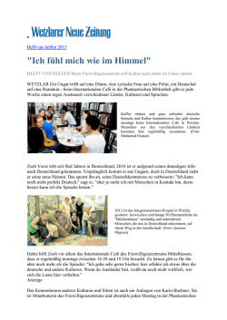 HELFT UNS HELFEN Beim Freiwilligenzentrum soll Kultur noch