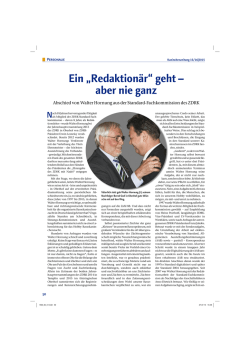 Ein &bdquo;Redaktion&auml;r&ldquo; geht &ndash; aber nie ganz