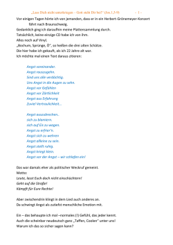 Jemand erz&auml;hlte mal