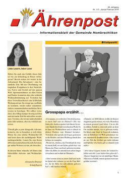 Grosspapa erz&auml;hlt . . . - Gemeinde Hombrechtikon