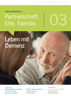 Heft 3/2015: Leben mit Demenz