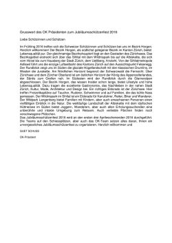 Grusswort des OK Pr&auml;sidenten