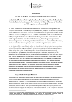 Stellungnahme zum Fünf-Präsidenten