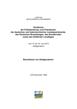 Konferenz der Präsidentinnen und Präsidenten der deutschen und