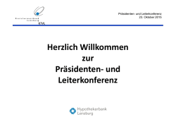 Herzlich Willkommen zur Präsidenten