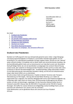 Gru&szlig;wort des Pr&auml;sidenten: