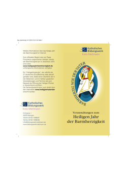 Heiligen Jahr der Barmherzigkeit - Pfarrei St. Peter und Paul in