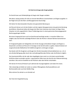Ihr Kind ist als Zeuge oder Zeugin geladen Ein Gericht kann auch