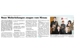 Neun Weiterleitungen zeugen vom Niveau