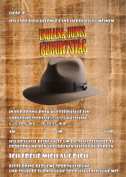Indiana Jones Geburtstagseinladung