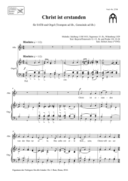 Jones-Christ ist erstanden - Partitur