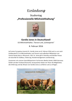 Professionelle Milchviehhaltung - Verband Deutscher Jerseyzüchter