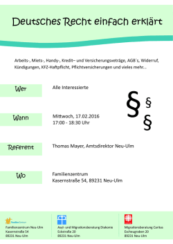 Deutsches Recht einfach erklärt - Familienzentrum Neu-Ulm