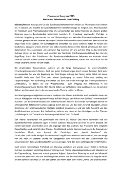 Ein Reisebericht von Jana K&ouml;bbing, Teilnehmerin im Jahr 2015.