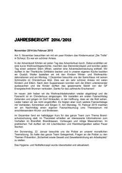 Jahresbericht 2014/2015