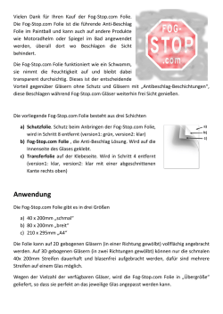 Fog-Stop.com Anleitung
