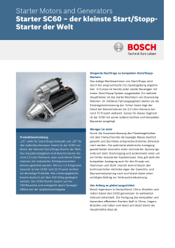 Start/Stopp-Starter SC60 - Bosch Mobility Solutions