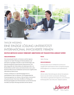 eine einzige l&ouml;sung unterst&uuml;tzt international involvierte