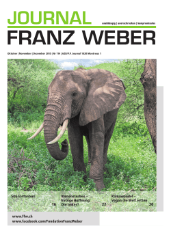Vegan die Welt retten - Fondation Franz Weber