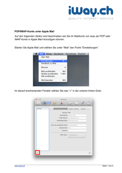 POP/IMAP-Konto unter Apple Mail Auf den folgenden Seiten wird