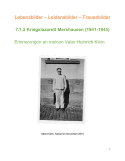 Erinnerungen an meinen Vater Heinrich Klein von Albert Klein, Kassel