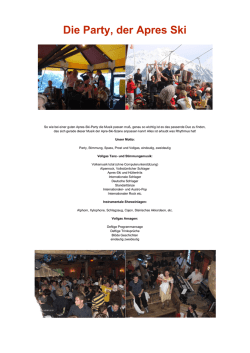 Die Party, der Apres Ski
