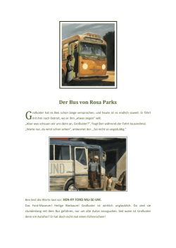 Der Bus von Rosa Parks - Mit Geschichten groß werden