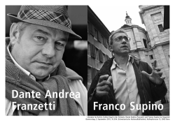Italien liegt in der Schweiz. Dante Andrea Franzetti und Franco