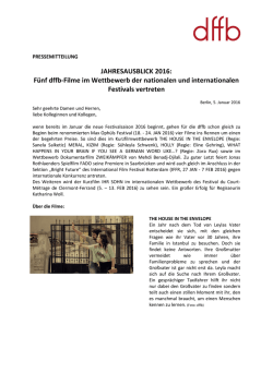 JAHRESAUSBLICK 2016: F&uuml;nf dffb