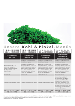 Unsere Kohl & Pinkel