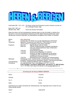 Heben und Bergen