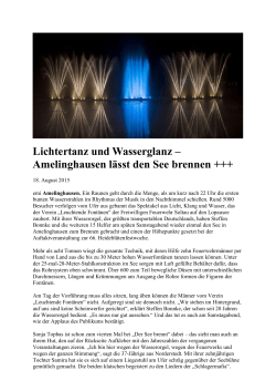Lüneburger Landeszeitung zur Veranstaltung “Der See brennt 2015