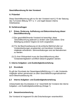 Geschäftsordnung - Turnverein Bitburg 1911 e. V.