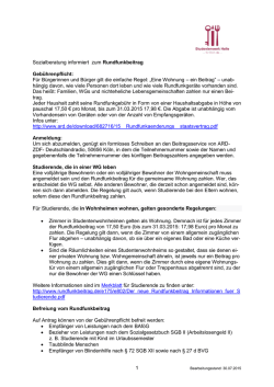 Infoblatt Rundfunkbeitrag ab 2015