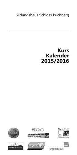 Kurs Kalender 2015/2016 - Bildungshaus Schloss Puchberg