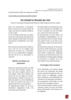 Ein Schlo&szlig; im Wandel der Zeit
