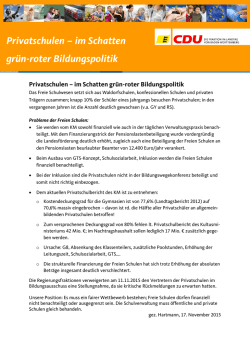 2015-11-17 Privatschulen - im Schatten grün