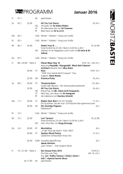 PROGRAMM - Moritzbastei