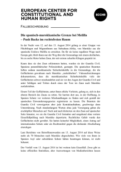 Die spanisch-marokkanische Grenze bei Melilla
