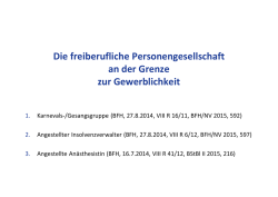 Die freiberufliche Personengesellschaft an der Grenze zur