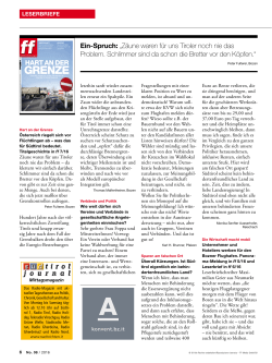 GRENZE - ff - Das S&uuml;dtiroler Wochenmagazin