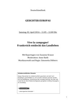 Frankreich entdeckt das Landleben