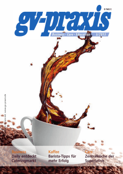 Business Daily entdeckt Cateringmarkt Kaffee