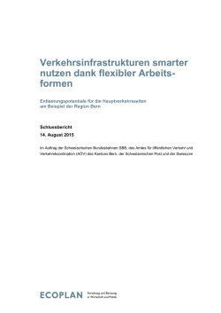 Schlussbericht Verkehrsinfrastrukturen smarter nutzen dank flexibler