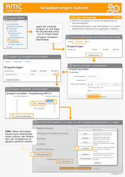 Gruppierungen nutzen - Academic Moodle Cooperation