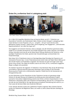 Erstes On y va-Seminar fand in Ludwigsburg statt