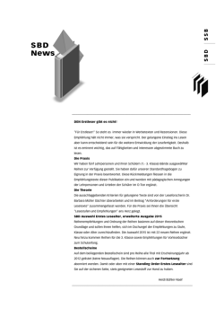 SBD Auswahl Erstes Lesealter 2015 (Heft)